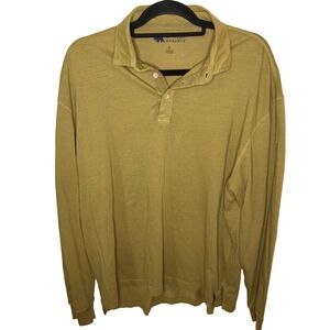 Onward Reserve Men's Long Sleeve Button Collared Shirt‎ XL Cotton Cargo Khaki